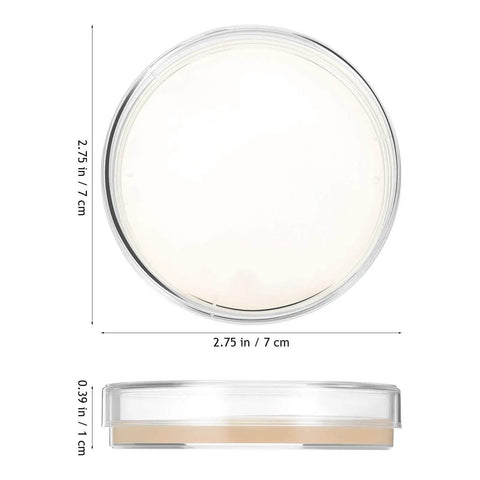 Top and side view of Ready To Use Prepoured Nutrient Agar Plates in 2.75 Inch Petri Dishes for Microbiology Labs and STEM Class Experiments