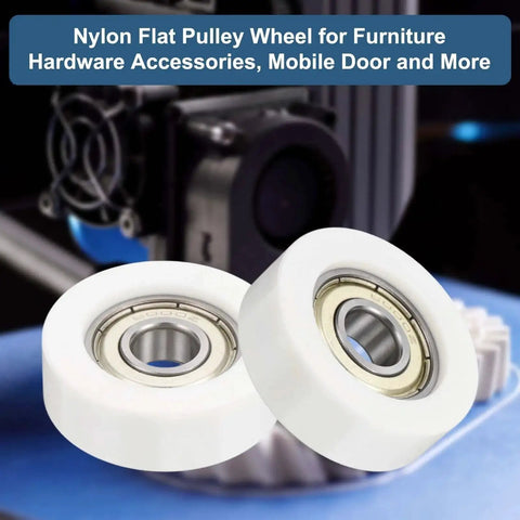 Five Pack 5x22x7 Mm 625ZZ Ball Bearing Guide Nylon Roller Bearings With Double Shield Flat Pulley Wheel