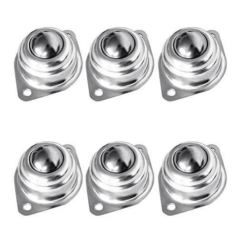 6 pieces of 10 Pcs 1/3 Inch Mini Nylon Ball Transfer Bearings White Roller Ball Units for tables and conveyors
