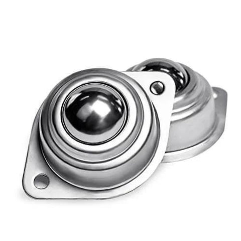 Close-up of 10 Pcs 1/3 Inch Mini Nylon Ball Transfer Bearings White Roller Ball Units for Tables Conveyors Furniture Wheelchairs