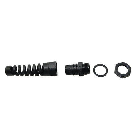 Heavy Duty Waterproof Nylon Cable Gland 16mm Thread Five Eighth Inch IP68 Connector with Strain Relief and Adjustable Locknut 2 Pack