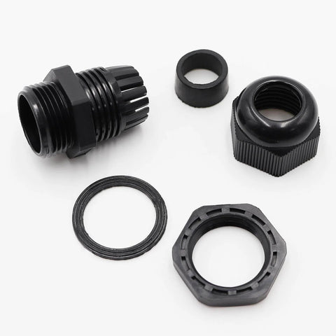 Three Quarter Inch NPT Nylon Cable Gland With Strain Relief And Adjustable Locknut Weatherproof IP68 Cord Connector