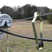 Cable Rollers - Easy Rider Stringing Block with Nylon Cable Rollers for Overlash Construction installed on overhead line