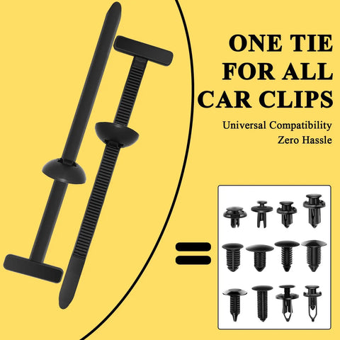 150Pcs Nylon Universal Cable Tie Buckle Kit For Cars And Home Fixes Zipper Clips T Zip Ties Automotive Plastic Rivet Fixings