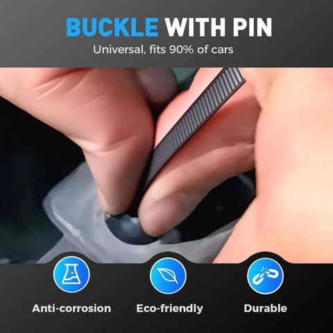 Close-up of a hand using a Nylon Universal Cable Tie Buckle Heavy Duty Self Locking Zip Tie Holder for car repair and wiring.