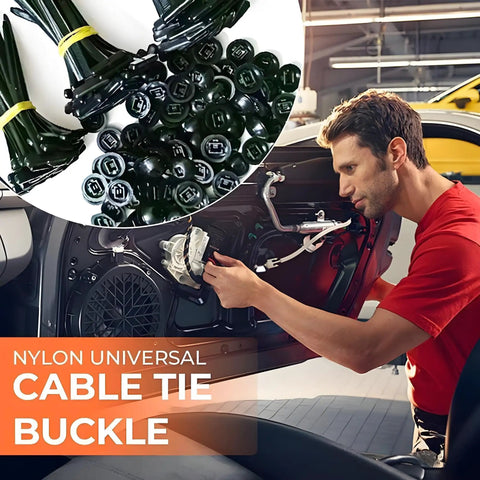 Ultimate 200 Piece Nylon Cable Ties Kit With PP Storage Box For Car Repair UV Resistant Universal Fit For Bumpers And Fenders By Fixion Tools