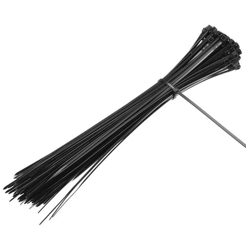 Bundle of Nylon Cable Ties 8 Inch Self-Locking Zip Ties 0.08 Inch Width Black 100pcs for wire management.