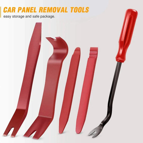 Five Piece Nylon Impact Resistant Auto Trim Removal Tool Kit For Car Panels And Audio Dashboard Dismantling No Scratch Durable Non Toxic Construction