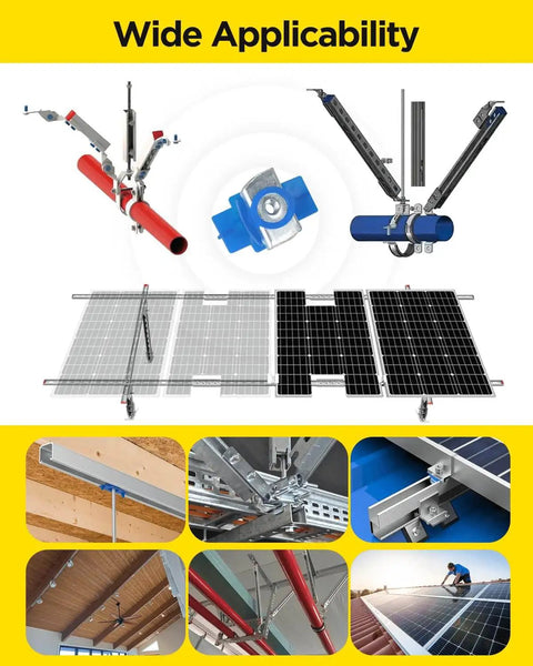 Smooth sliding nylon channel squeeze nuts deliver fast, secure mounting on quarter twenty strut channels for solar panels