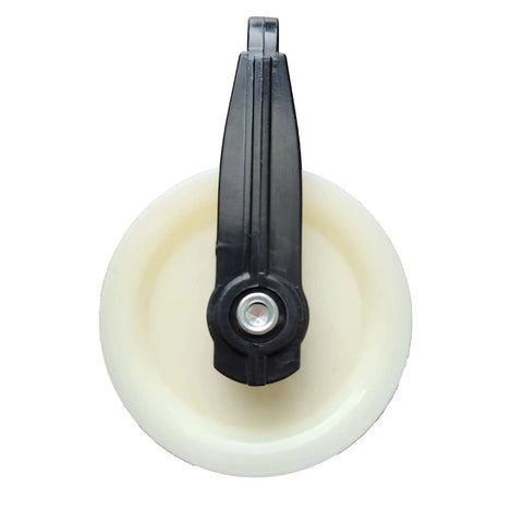 Top view of 2-1/2-Inch Diameter Nylon Pulley - Durable, Smooth Outdoor Clothesline Pulley for 1/4-Inch Rope, 4 Pack