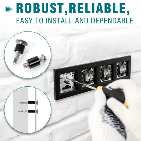Installation of 355 Piece Nylon Electrical Outlet Spacer Kit For Switch And Receptacle Screws Non Threaded Round Plastic Spacers