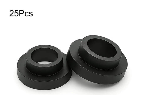 Nylon Flanged Sleeve Bearings 10mm Bore 14mm OD 7mm Length Black 25 Pieces Plastic Shaft Bushings For Motors And Gearheads DIYers And Makers Wear Resistant Corrosion Resistant Flange Diameter 20mm Sealed And Insulated
