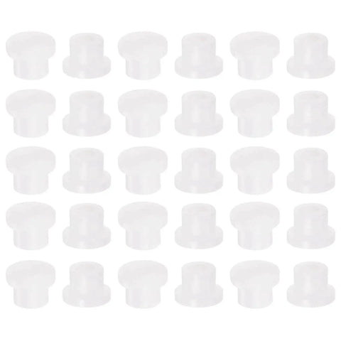 30 Pieces Flanged Sleeve Bearings Nylon Bushings for Shaft With 2mm Bore 4.4mm Outer Diameter 4.1mm Length Flange Diameter 6.2mm