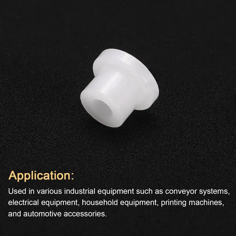 Flanged Nylon Sleeve Bearings Pack Of 60 Self Lubricating Bushings 2mm Bore 4.4mm Outer Diameter 4.1mm Length 6.2mm Flange White