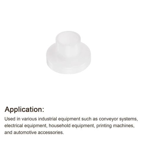 Flanged Sleeve Bearing Set 8mm x 10mm x 11mm Nylon Oilless Bushing White For Equipment And Machinery, shown against a white background.