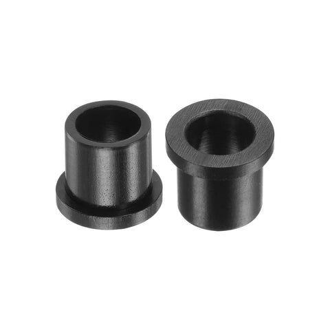 Image of 4 Pieces Flanged Sleeve Bearing 9.6mm By 12.7mm By 13.4mm Nylon Oilless Bushing For Equipment And Machinery Use in black, side view.
