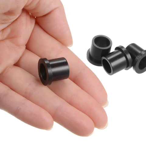 Flanged Nylon Sleeve Bearings 9.6mm Bore 12.7mm OD 13.4mm Length Self Lubricating Black Bushings Built For Tough Jobs Low Friction Durable