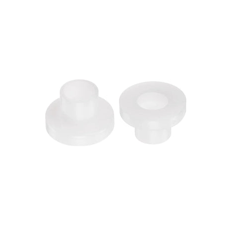 Flanged Sleeve Bearing Set 8mm x 10mm x 11mm Nylon Oilless Bushing White For Equipment And Machinery, 10 Pieces, Self Lubricating