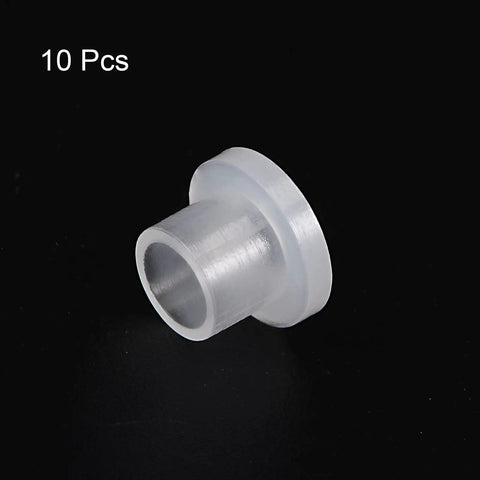 Flanged Sleeve Bearings Set Of 10 DIY Friendly Nylon Bushings For Shaft 6mm Bore 8mm OD 8.1mm Length No Oil Needed 12mm Flange Diameter
