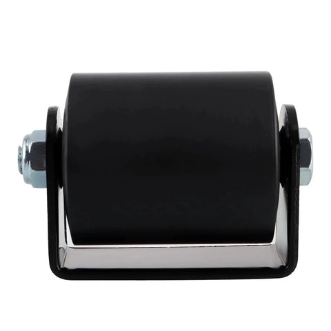 Front view of 2 Pcs Slide Gate Guide Roller Kit with C Bracket for 3 Inch Rolling Gates Nylon Sliding Gate Roller Assembly.