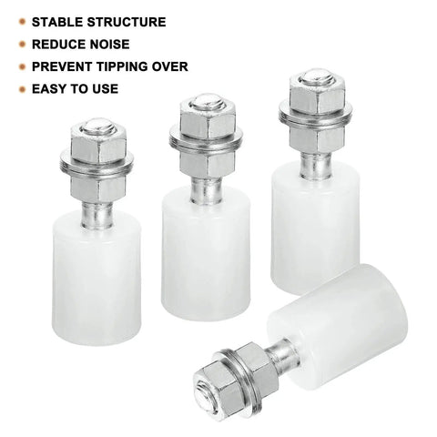 4 Pack Slide Gate Guide Rollers Nylon Bearing Wheels For Sliding Gates And Doors 1.18 Inch Wide By 1.57 Inch High White Durable Gate Rollers Suitable For Pulley And Electric Door Applications