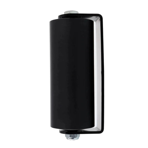 Two Pack Slide Gate Guide Rollers With C Bracket For 6 Inch Gates Nylon Gate Rollers 2.48 Inch Roller Diameter AISI 1045 Steel Bracket