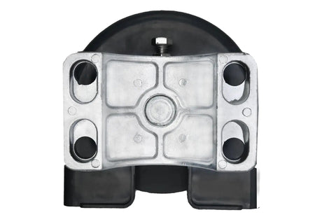 Front view of Nylon Sliding Gate Rollers With Covers For Cantilever Gates Heavy Duty Slide Gate Roller System For 4 Inch Round Posts And 2 3 8 Inch Or 2 1 2 Inch Frames For Chain Link Fence Gate Hardware Pack Of 1