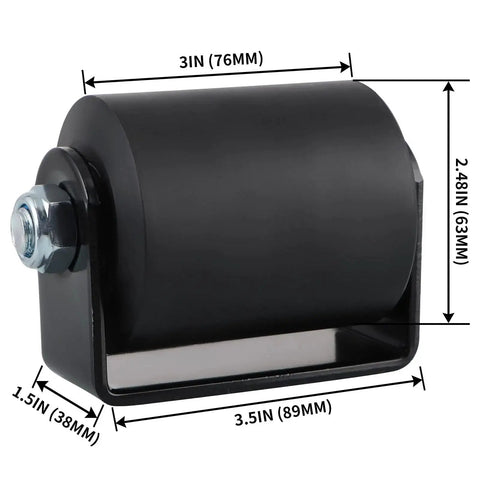 2 Pcs Slide Gate Guide Roller Kit With C Bracket For 3 Inch Rolling Gates Nylon Sliding Gate Roller Assembly Durable Steel