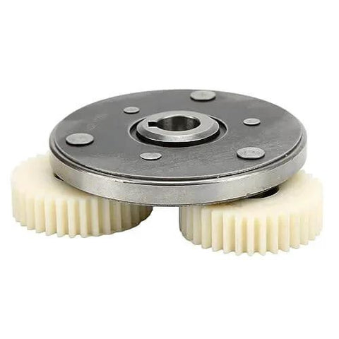 Side view of Electric Motor Gear Clutch Kit, High-Torque Planetary Gear Replacement, 36T Nylon Construction components