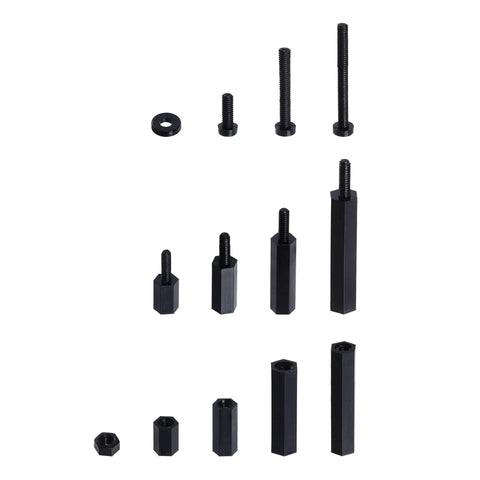 320 Piece M2 Nylon Hex Spacer Standoff Kit With Male And Female Screws Nuts And Mounting Hardware For PCBs And Motherboards In A Durable Plastic Storage Case