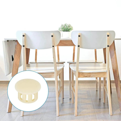 Installed Pro Grade Nylon Hole Plug Set 190 Piece Round Plastic Plugs In 9 Sizes From 5mm To 25mm Beige End Caps on furniture