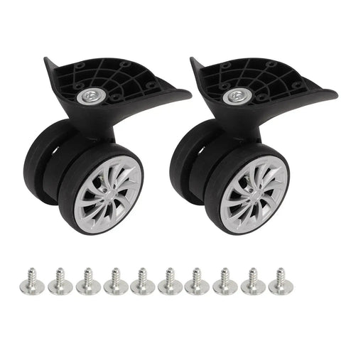 1 Pair Luggage Suitcase Replacement Nylon Casters Wheels For Trolley Travel Durable Lightweight Heat And Moisture Resistant