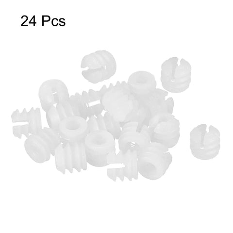 Nylon Pre Inserted Nuts Set For Furniture DIYers 11mm Outer Diameter 10.5mm Height M6 Internal Thread 24 Pcs scattered view