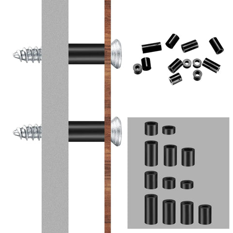 320 Pieces Black Nylon Electrical Outlet Spacer Kit Round Non Threaded Plastic Spacers For Switches And Receptacles 14 Size Assortment
