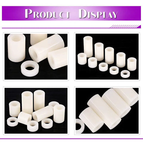 Nylon PA66 Spacer Standoff Kit 150 Pcs Non Conductive Round Spacers For M6 Screws 11mm Outer Diameter 6.2mm Inner Diameter