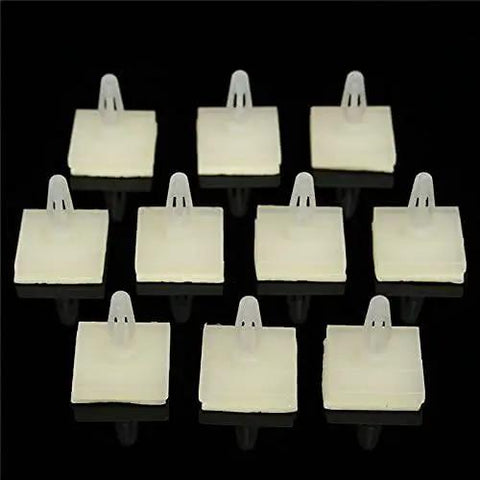 Set of 100 Piece Nylon PCB Spacers with Sticky Adhesive Base and Locking Snap In Posts, 3mm Height for PCBs and Motherboards