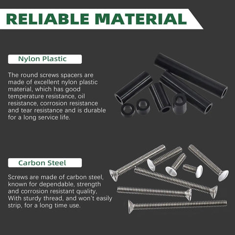 Diy Friendly Electrical Outlet Spacer Kit With 385Pcs Black Nylon Round Spacers And Long Screws For Switch And Outlet Mounting
