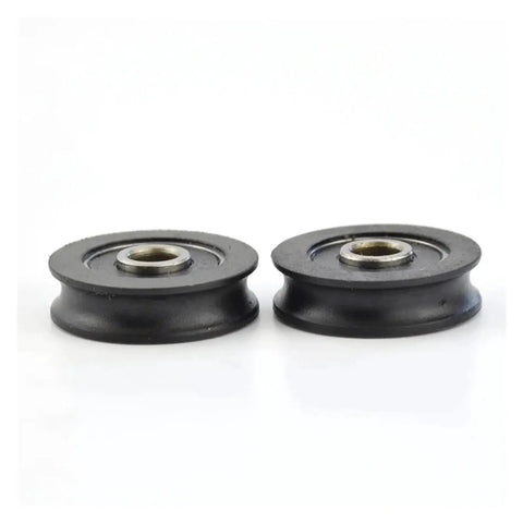Pair of Nylon 6x26x7mm POM Moving Pulley With 626RS Bearing for doors and cabinets, ideal belt and cord guide in tight spaces.