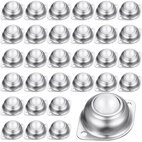 30 Pcs 1 Inch Roller Ball Transfer Bearing Nylon Round Ball Transfer Unit Universal Casters for Conveyor Roller Stand Transmission System