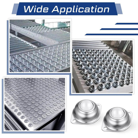 30 Pcs 1 Inch Roller Ball Transfer Bearing Nylon Round Ball Transfer Unit Universal Casters for Conveyor Roller Stand Transmission System on metal surface
