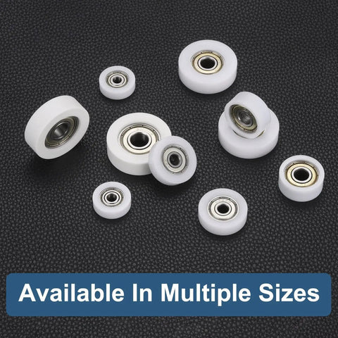 Variety of nylon pulleys including Five Pack 5x22x7 Mm 625ZZ Ball Bearing Guide Nylon Roller Bearings for furniture hardware