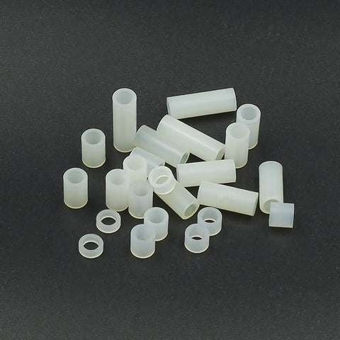 Nylon Round Spacers Kit for M4 Screws Unthreaded Standoffs White 6.3mm OD 4.2mm ID 240 Pcs DIY Friendly Wall Plate Spacers Assortment
