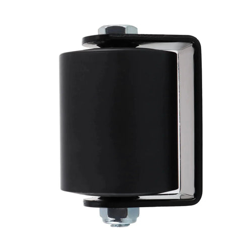 Side view of 2 Pcs Slide Gate Guide Roller Kit With C Bracket For 3 Inch Rolling Gates Nylon Sliding Gate Roller Assembly