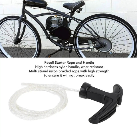 Heavy Duty Nylon Starter Rope And Handle With Comfortable Grip For 2 Stroke Engines 49cc 50cc 60cc 66cc 70cc 80cc