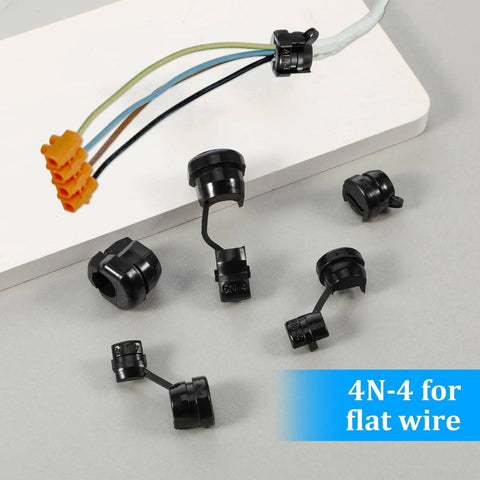 40 Pack Nylon Strain Relief Cord Connectors For Power Cables Round Grommets With Nylon Insulation Flame Retardant Cable Bush