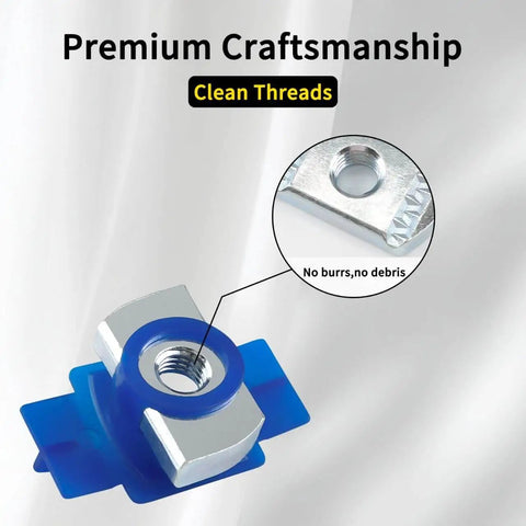 Smooth-sliding nylon strut channel cone nuts provide fast, tool-free one-handed installation for Unistrut systems and solar mounting