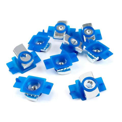 Smooth-sliding nylon strut channel cone nuts provide fast, tool-free one-handed installation for Unistrut systems and solar mounting