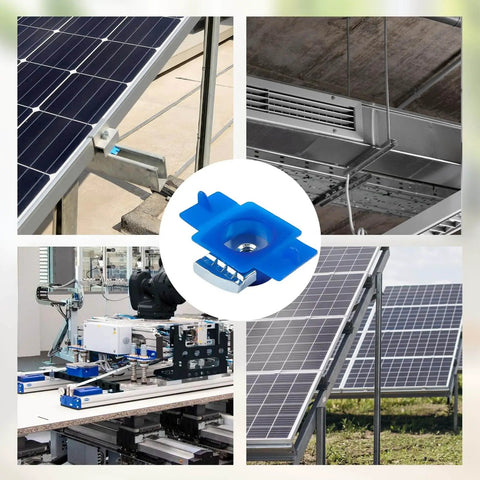 Smooth-sliding nylon strut channel cone nuts provide fast, tool-free one-handed installation for Unistrut systems and solar mounting.