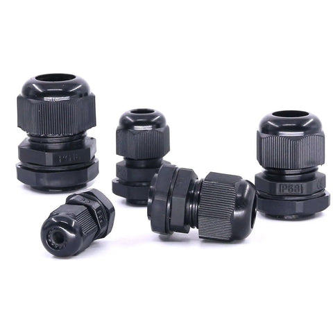 Must Have All Purpose Nylon Waterproof Cable Gland Kit 30 Pack Adjustable 3.5 To 13mm Glands PG7 PG9 PG11 PG13.5 PG16