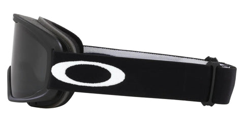 Side view of O Frame 2.0 Pro M Matte Black Goggles with HDO Optics and mid-size fit, showing strap and lens design.